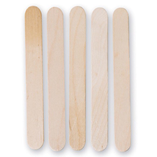 The Craft Shop; Extra Jumbo Natural Craft Sticks 8" x 1" – 250 Pack, Large Wood Craft Sticks for Classroom Projects & DIY Crafts; Category:Wood & Hardboard Panels; Image:1